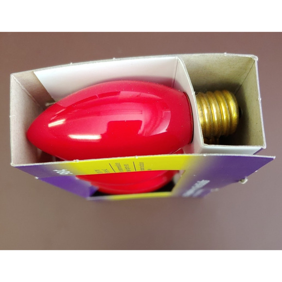 Red C9 Light Bulb Ceramic-Count 4 Lightkeeper Pro Christmas Decor Replacements - Picture 6 of 8